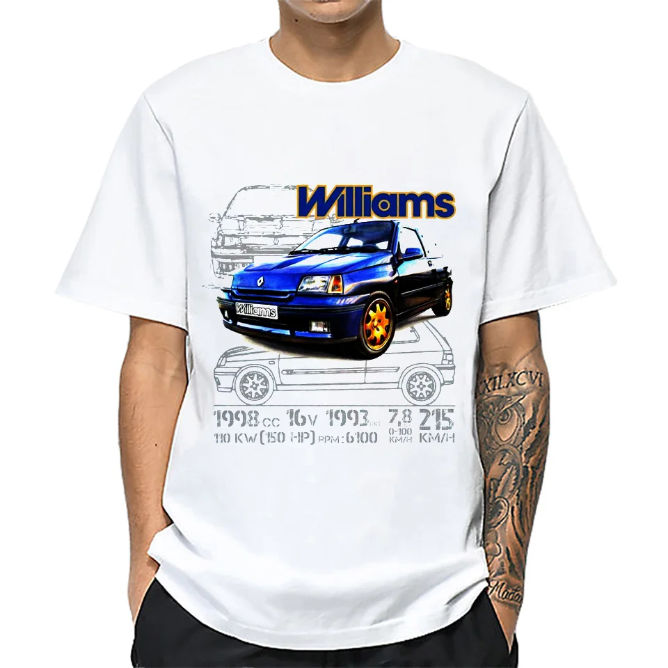 Футболка Renault Clio Williams 2 0 16V Maxi Rally Legend Montecarlo shubuzhi Лидер продаж мужская футболка с
