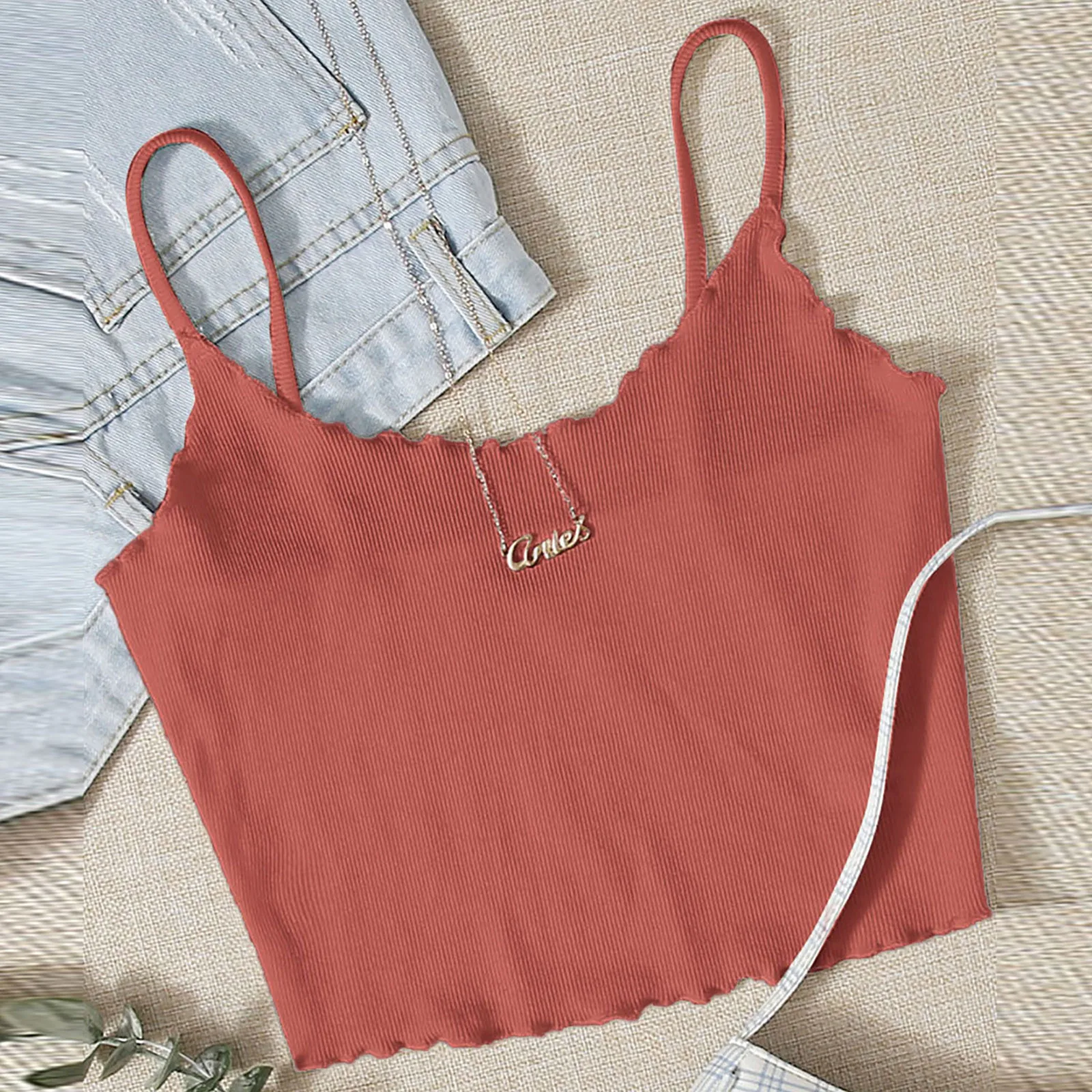 Womail Tanks Camis crop top Tops Solid Sleeveless Pullover Vest Tank Crop Shirts tops for women summer corset tops to wear out
