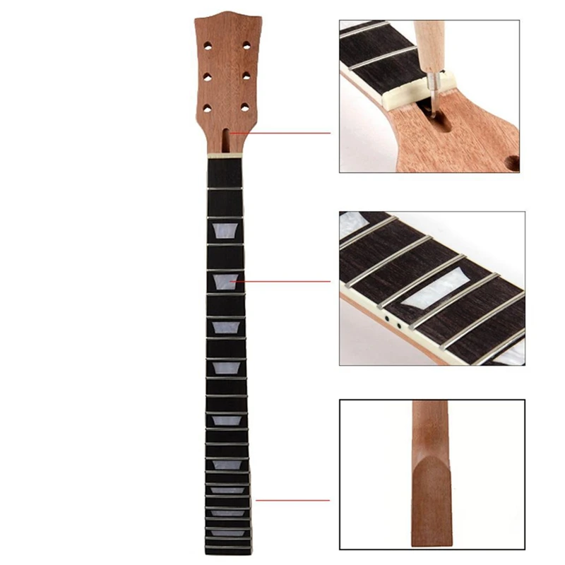 24 24 bünde gitarre hals ahorn mahagoni palisander griffbrett für lp gibson epiphone les paul junior elektrische gitarre ersatz free global