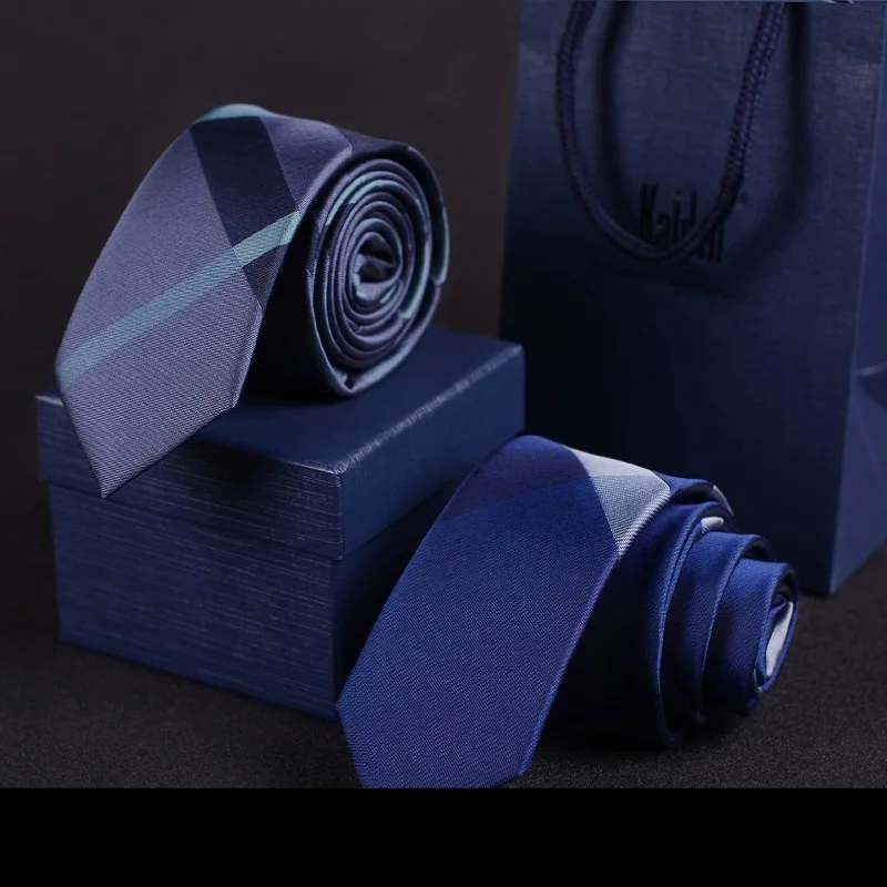 Галстук мужской тонкий на молнии 6 см в клетку|Мужские галстуки и носовые платки| |