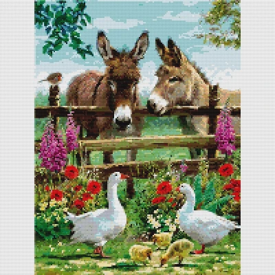 Алмазов картина квадрат/круглый Daimond &quotосла гусей цыплята вышивка-мозаика