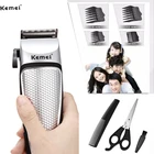 Мужская электрическая машинка для стрижки волос KEMEI, профессиональный комплект, триммер для волос, Парикмахерская Машинка для стрижки волос, машинка для стрижки волос