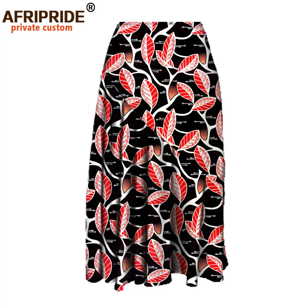 

African Casual Skirts for Women Nature Waistline Calf-length Women Skirt 100% Cotton Handmade African Print Casual A722710