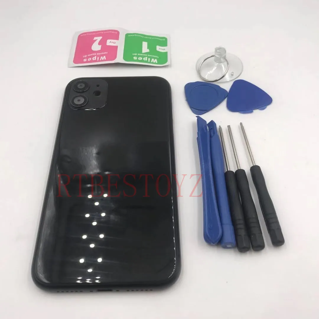 

Best Quality For iPhone 11 Back Glass Middle Frame Chassis Full Housing Assembly Battery Cover door