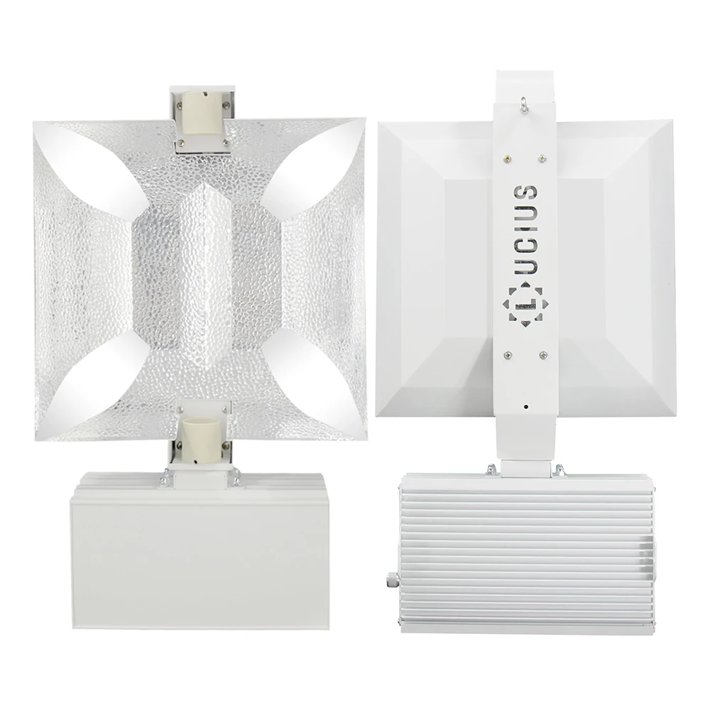 Лампа для выращивания растений Lucius 1000W CMH низкочастотная квадратная волна полный спектр Все в одном комплекте, включая 2 шт. 500W 4200K CDM.