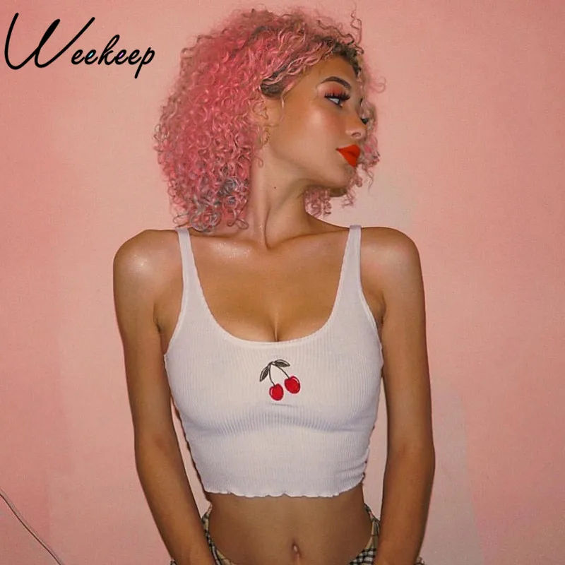 Женский укороченный топ с вышивкой открытой спиной|Майки| |