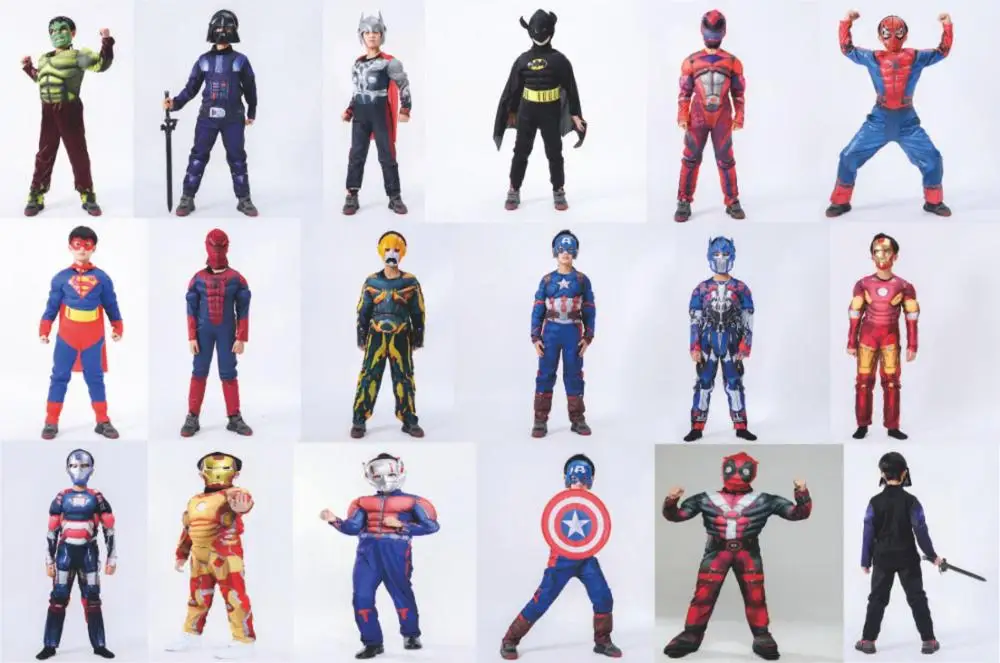 Карнавальный костюм на Хэллоуин супергероя Марвел Человек-паук железный человек