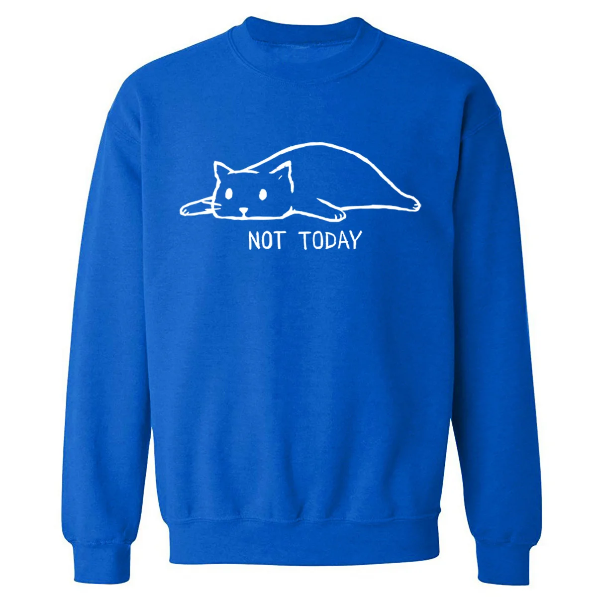 blue 5 Осенняя мода не сегодня мужские толстовки ленивый кот мужские свитшоты спортивная одежда пуловер мужской хип-хоп толстовка забавная Толстовка - Цвет: blue 5