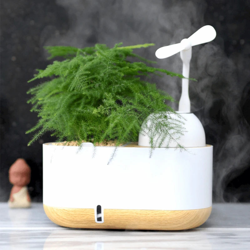 2 In 1 New Products Innovation Air Humidifier Purifier Decorative Flower Pots Self Watering Planter Indoor Pot for Succulents