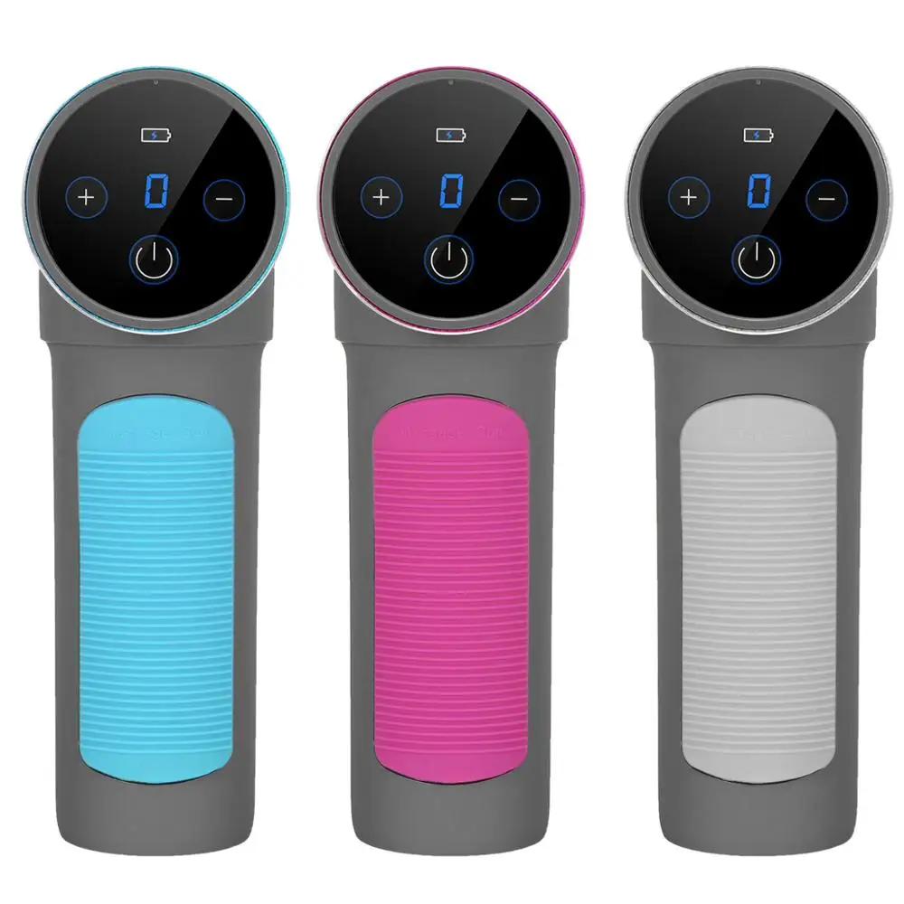 

7200 r/min USB Therapy Massage Guns 5 Gears Touch Screen Button LED Display Deep Muscle Massager Relax Body Pain Relief Slimming