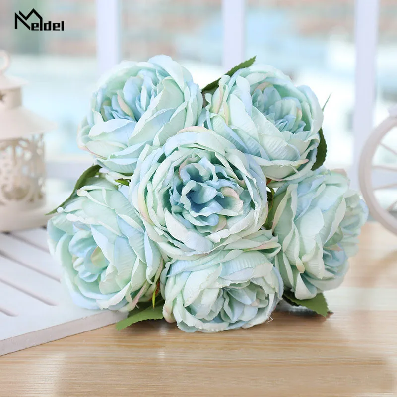 Искусственные пионы Meldel искусственные шелковые цветы букет шампанского