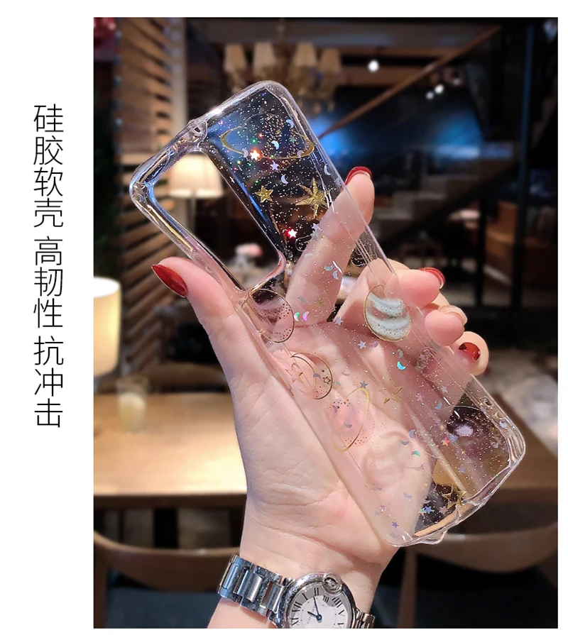 Для Samsung Galaxy A6 A8 плюс J4 J6 A9 A7 2018 чехол блеск планета Мягкий силиконовый J7 J5 J3 J2 Prime Pro