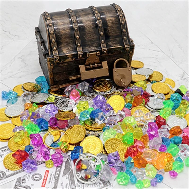

Pirate Treasure Chest Pirate Box With 2 Locks Party Favors Kids Toy Boy Gift N18 20 Dropshipping