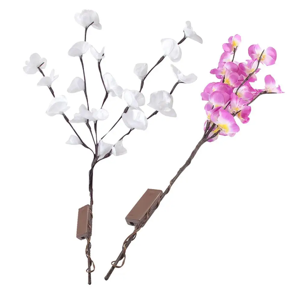 

20LED Simulation Phalaenopsis Branch Light Decorative Twig Branch Lights With Fairy Lights Decor Christmas Party Decorative Lamp