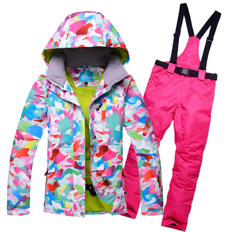 Ski Suit Women Brands High Quality Ski Jacket and Pants for Women Warm Waterproof Windproof Skiing and Snowboarding