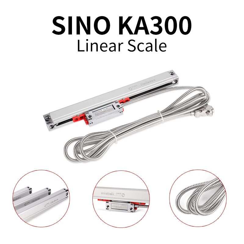 

High precision linear displacement sensor grinder digital display grating ruler sino ka300 70-420mm resolution 5um
