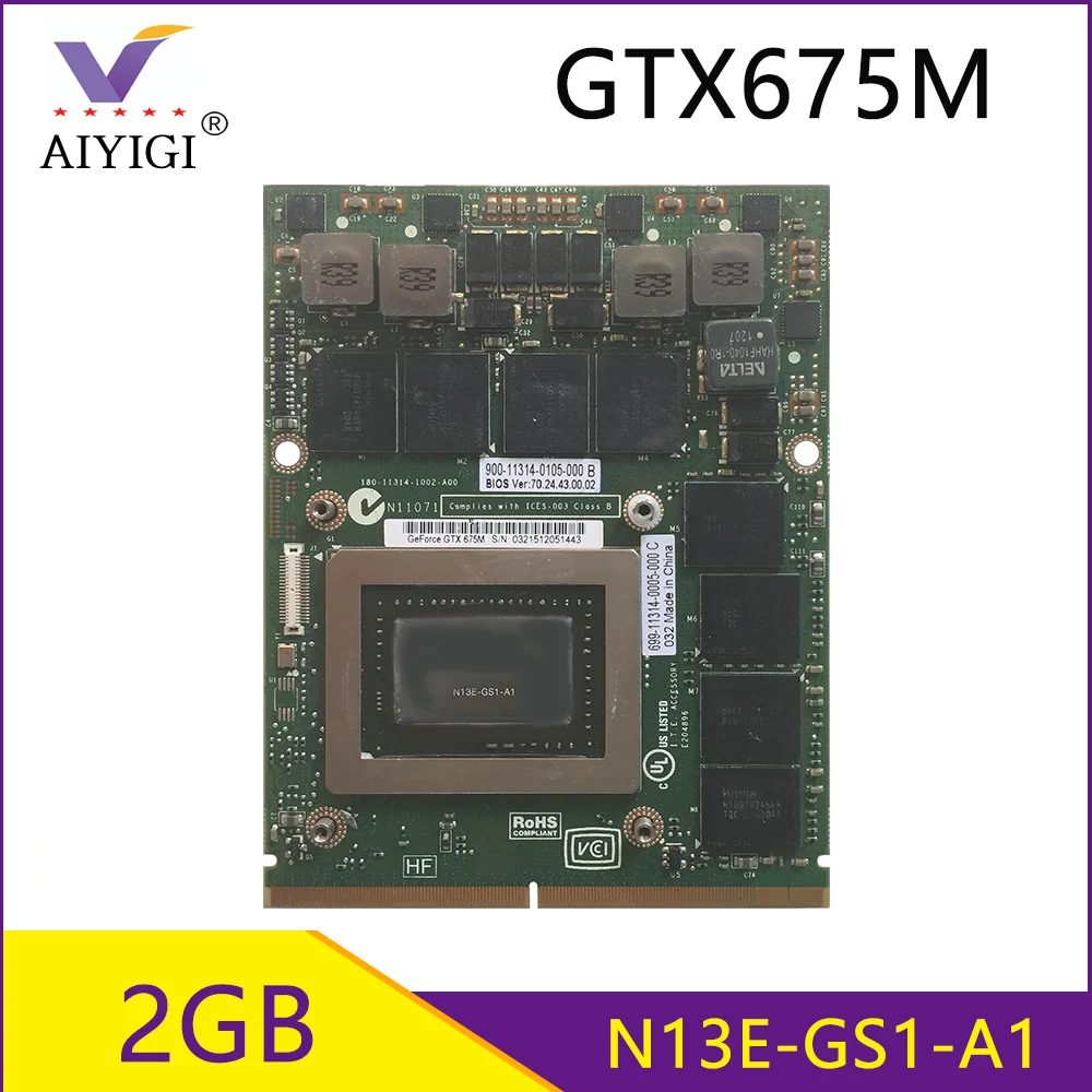 GTX675M GTX 675M GDDR5 2 Гб N13E GS1 A1 Графика видеокарта для Dell MSI GT70 GT60 GX660R GT660 GT680 GT683DX GT783DX Тесты