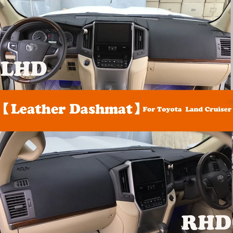 

Кожаные аксессуары для приборной панели автомобиля, коврик для приборной панели, солнцезащитный козырек для Toyota Land Cruiser 200, 2016, 2017-2021