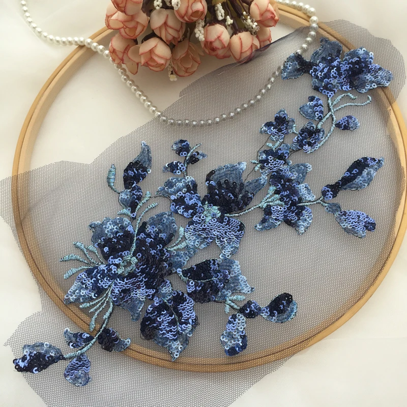 1 шт. 7 цветов черная/красная/Золотая Цветочная кружевная нашивка аксессуары