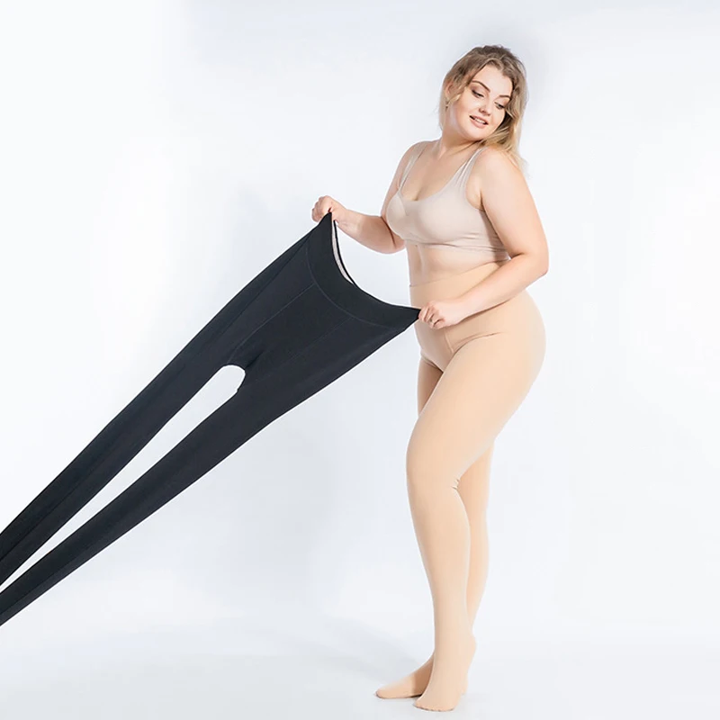 

Зимние Бархатные колготки 400 г, женские колготки 60-80 кг, женские сексуальные эластичные черные теплые леггинсы, непрозрачные женские колготки