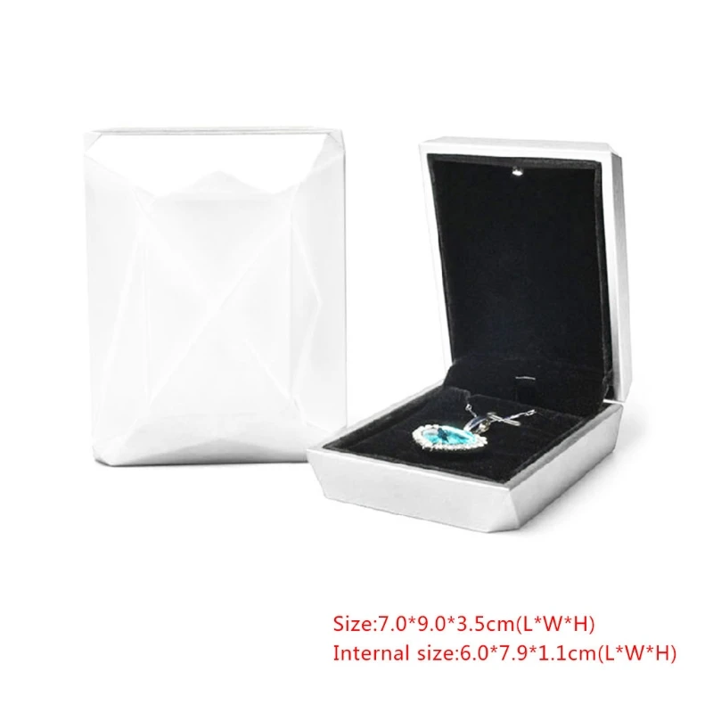 

Jewelry Box Ring Pendant Necklace Storage Gifts Case Packaging Display Organizer