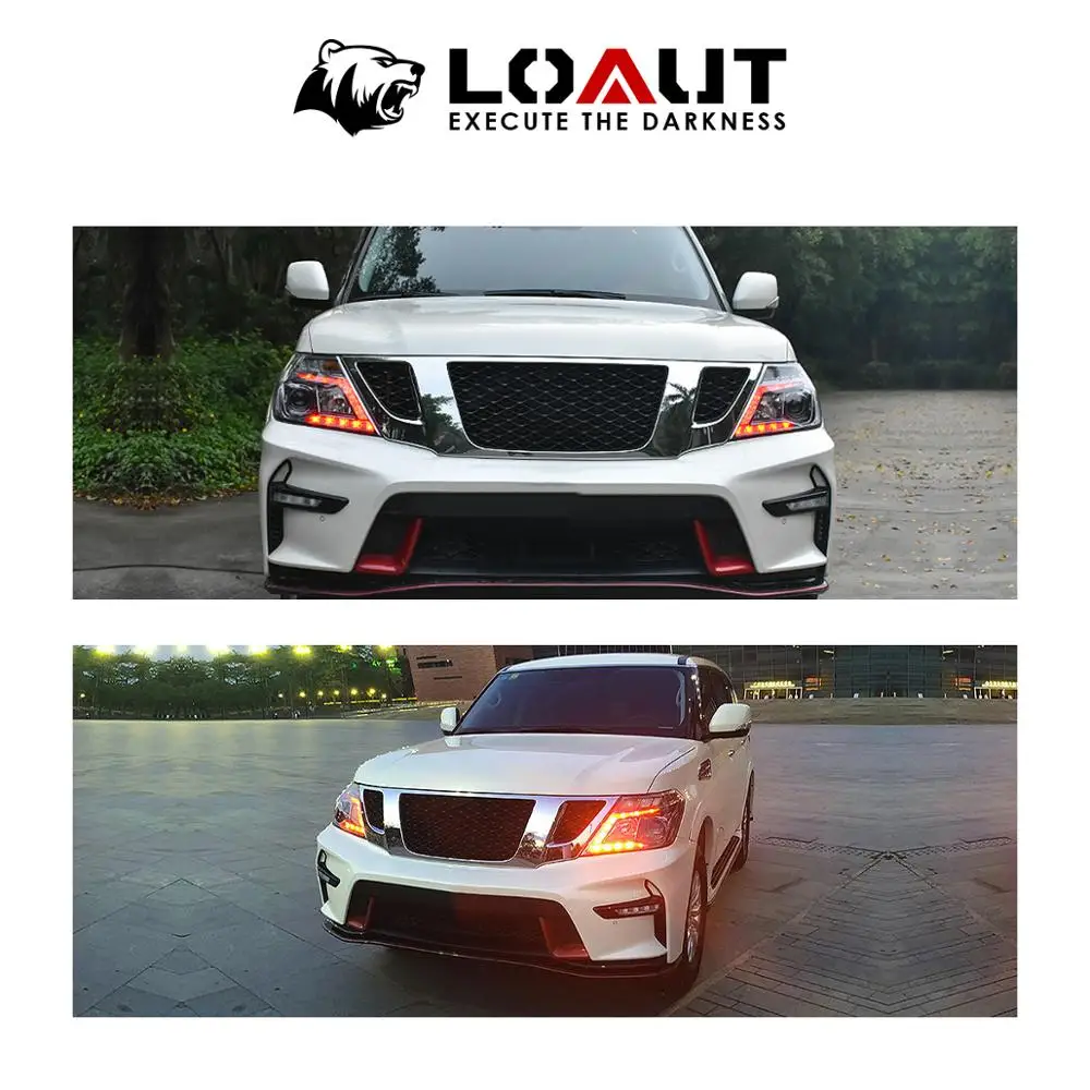 Чехол для автомобильных фар в сборе Nissan Patrol 2010-2013 фары светодиодный DRL Объектив