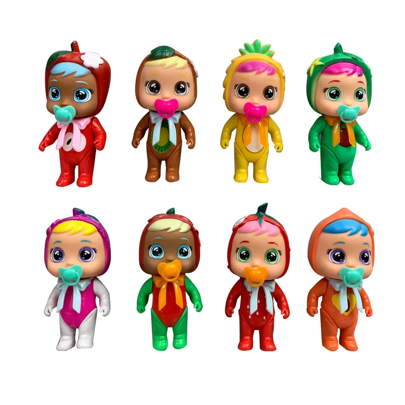 

12cm Crying Baby Doll With Pacifier Bottle For Kids Tears Dolls DIY Toy Cry Doll Children Birthday Christmas Gifts