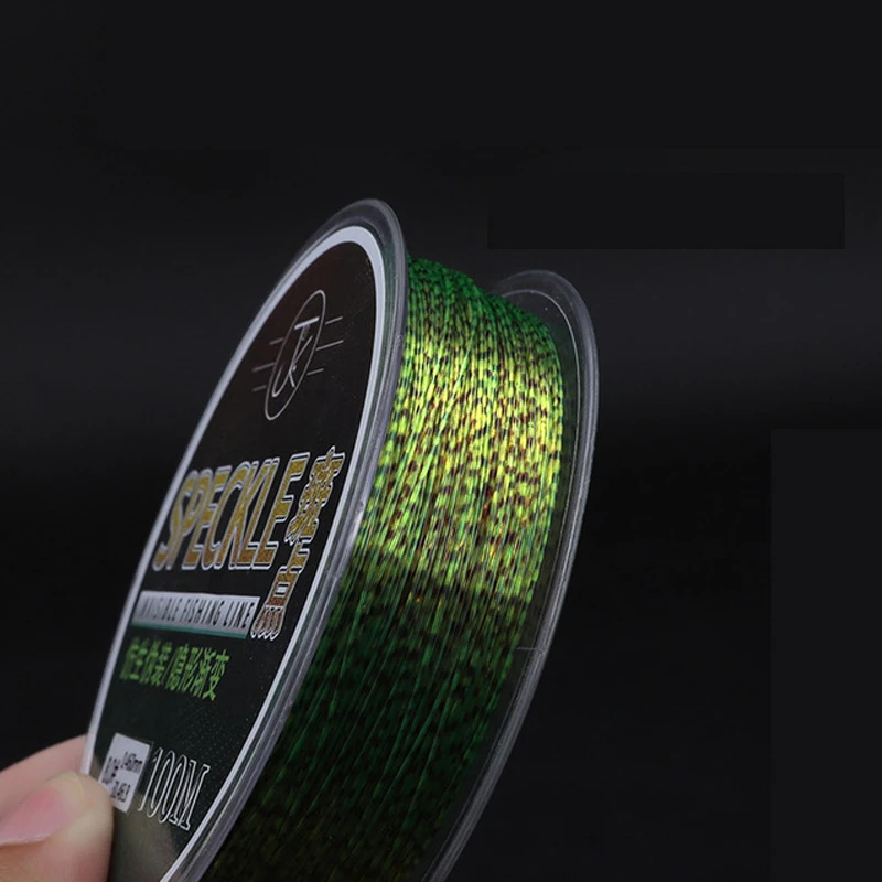 

100m 3D Invisible Spoted Fishing Line Fluorocarbon coated Monofilament Speckle carp Nylon Thread Fly Fishing Line Algae Line