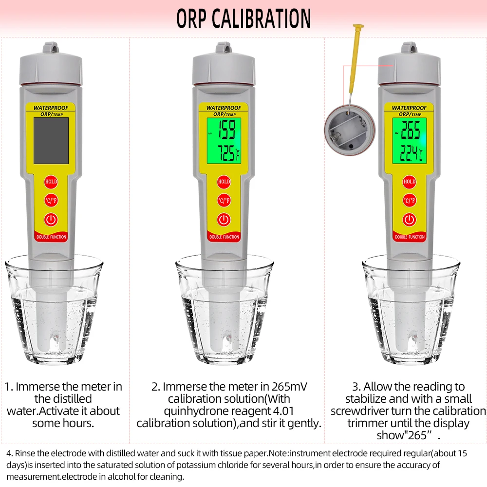 ORP-619 портативный redox потенциальный Тест Ручка цифровое измерение ORP &amp