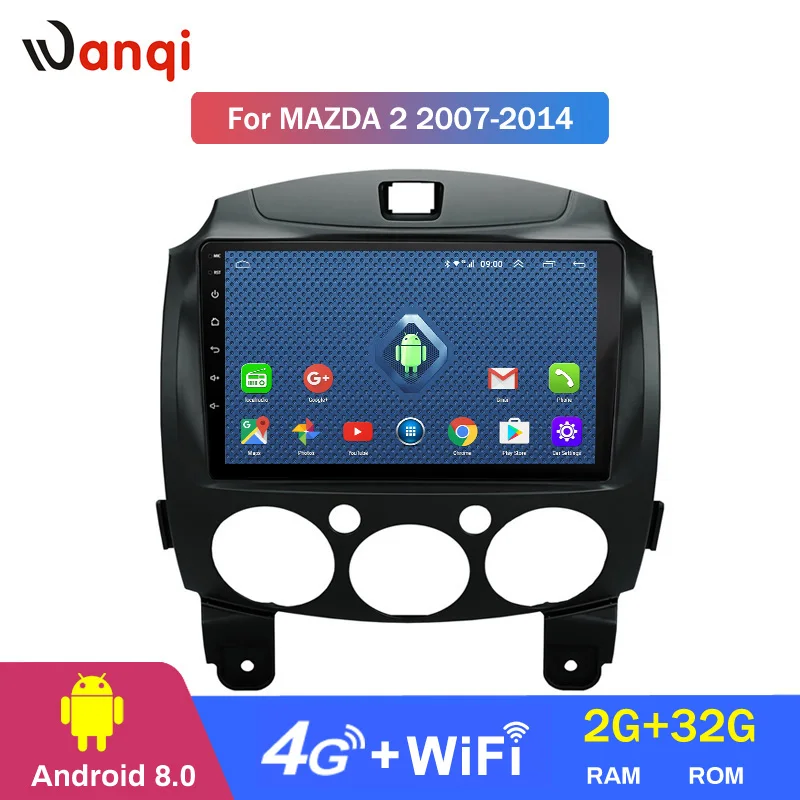 4G Lte все Netcom Android 8 0 автомобильный Радио dvd плеер для Mazda2 2007 2014 GPS ГЛОНАСС Навигация