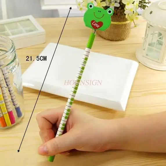 

1pcs Cute wooden cartoon animal pencil creative school supplies wooden