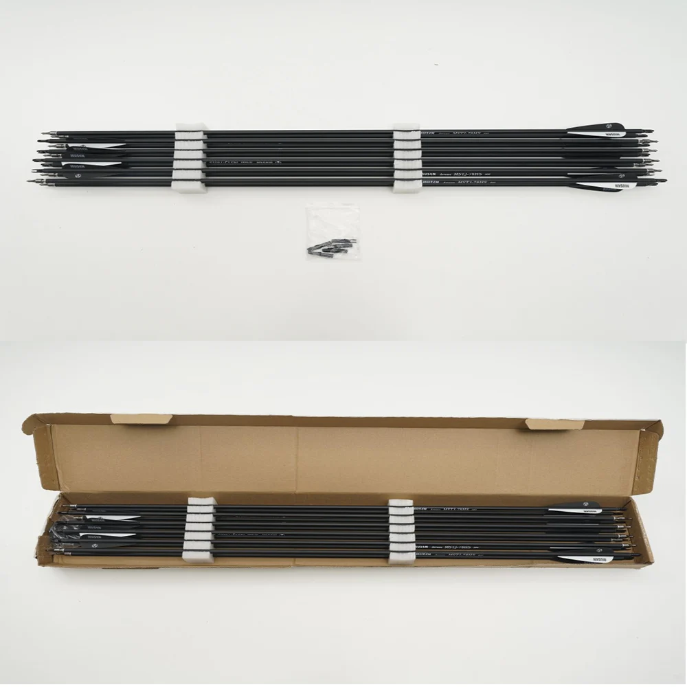 Стрелы из 30/32 углеродного/стекловолокна для рекурсивного/блочного Лука 26/28/500