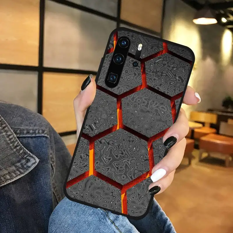 

Hexagonal lattice Phone Case Funda For Huawei P9 P10 P20 P30 Lite 2016 2017 2019 plus pro P smart