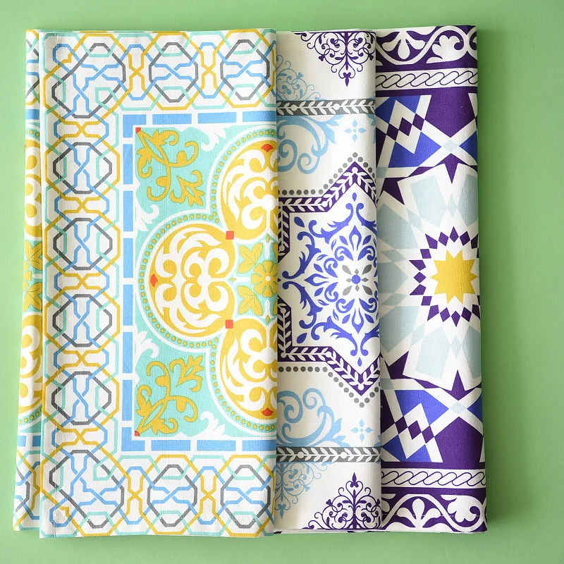 

Table Placemat Cotton Tea Towel Napkin Vintage National Flora Print Plate Dinner Desk Accessories Home Party Decoration