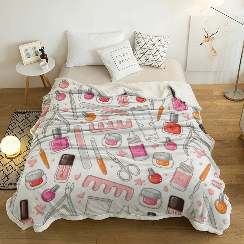 Зимнее кашемировое одеяло ножницы расческа щипцы пинцет косметический