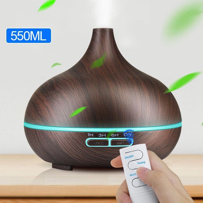 Увлажнитель-Ароматизатор воздуха ультразвуковой с пультом ДУ 550 мл | Бытовая