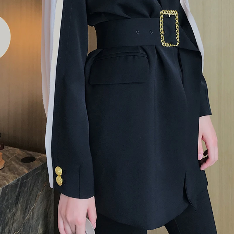 Женский блейзер с v образным вырезом VGH Элегантная туника рукавами фонариками