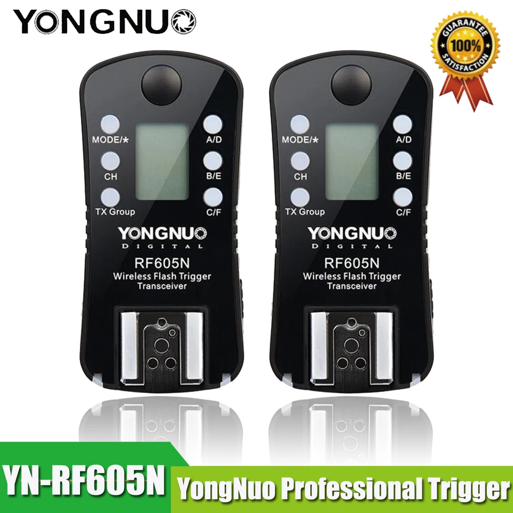 Светодиодная лампа для видеосъемки YONGNUO RF-605N RF605N RF 605 Беспроводной вспышка триггера для Nikon D7100 D7000 D5300 D5100 D5000 D3100 D90 D80 D70 D800 D700 D300