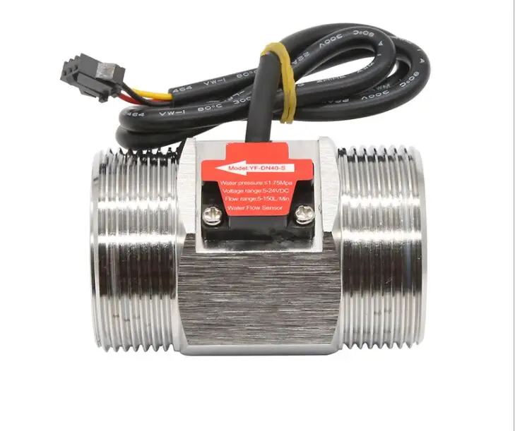 Sensor de Fluxo de Turbina para Hall de Água S304 5150l Min Dn40 Medidor Industrial de 1.5 Sensores de fluxo