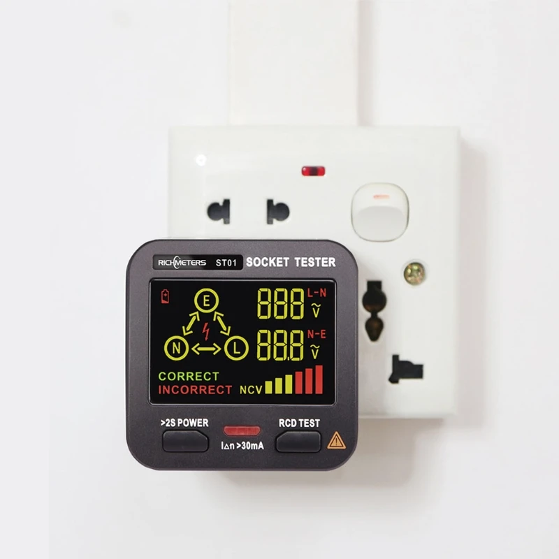 

Digital EU UK AU US Socket Tester Plug Voltage Residual Current Circuit Breaker Wall Plug Leakage Tester Electrical Ci 11XB