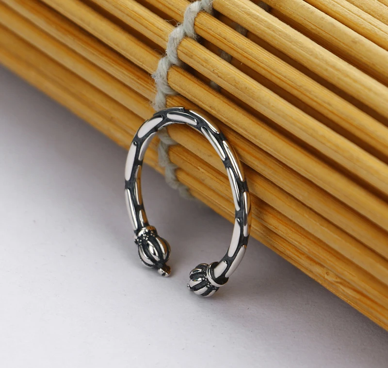 Женское Винтажное кольцо в виде короны из серебра 100% пробы|Кольца| |