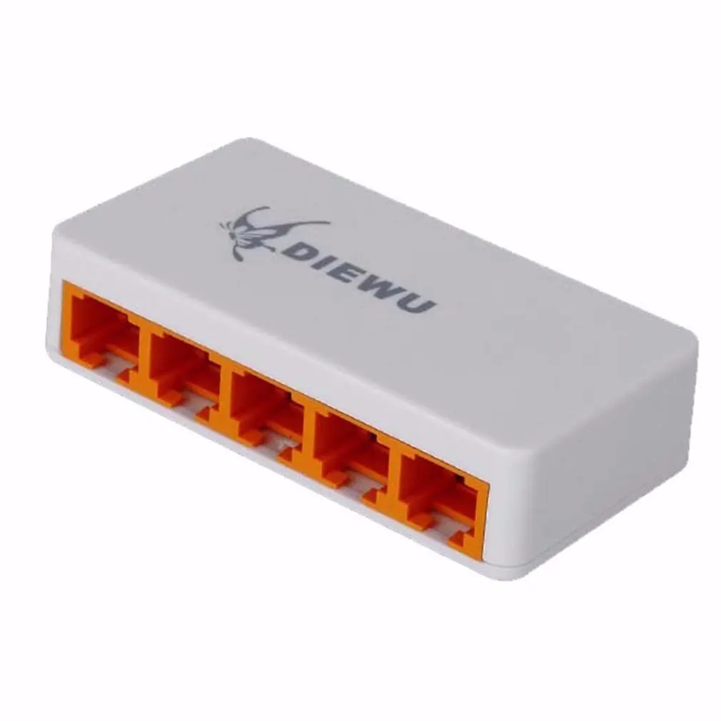 5 портов Fast Ethernet RJ45 10/100 Мбит/с сетевой коммутатор настольный ноутбук, портативный путешествия Lan концентратор питания Micro USB