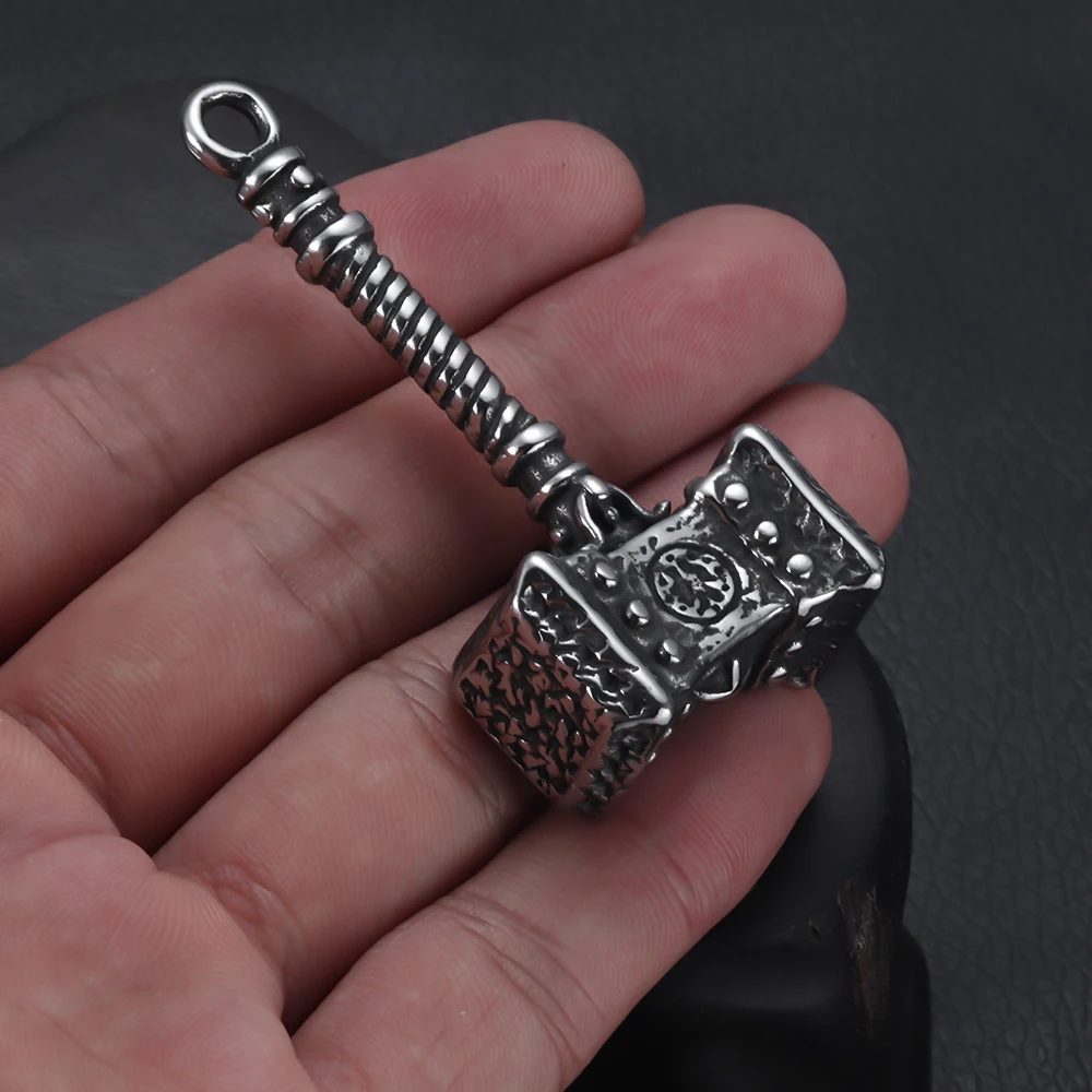 Кулон в виде молота Тора из нержавеющей стали винтажные подвески для ожерелья