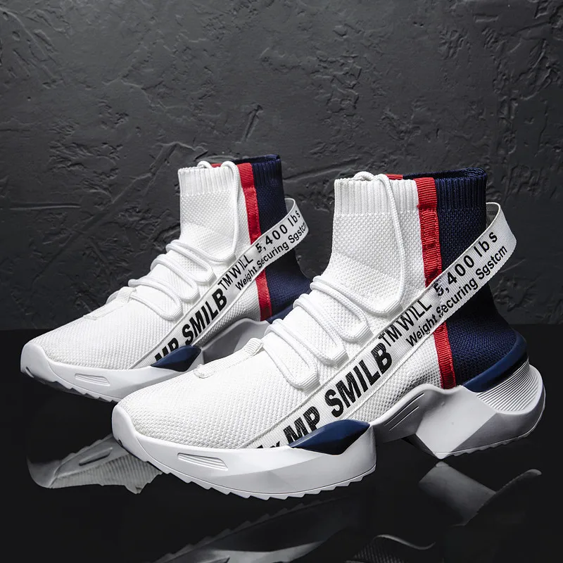 Новые высокие кроссовки для мужчин Сезон весна-осень Дышащая обувь бега