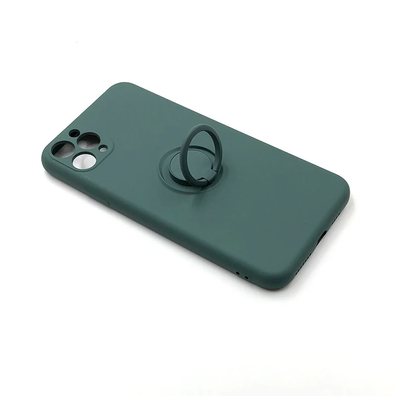 Силиконовый чехол с кольцом-держателем на палец для iphone 12 Pro Max Mini 11 7 8 X Xs Xr