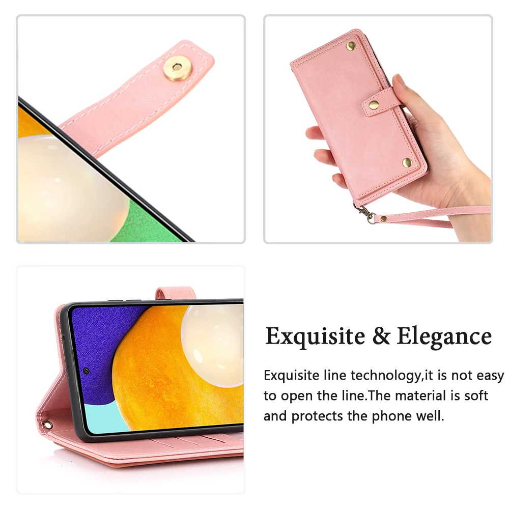 Leather Case For Samsung Galaxy A52 A72 A32 A13 A12 A22 A51 A71 A41 A31 A21 A50 A70 A30 S A40 A20 E A10 Wallet Flip Phone Cover