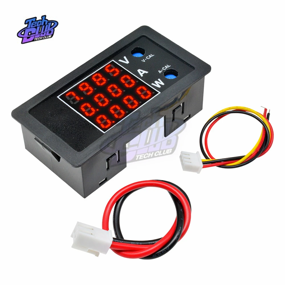 Вольтметр Амперметр Мощность метров тестер DC 100V 10A 1000W 4-разрядный цифровой Дисплей высокой точности Напряжение ток Мощность метр