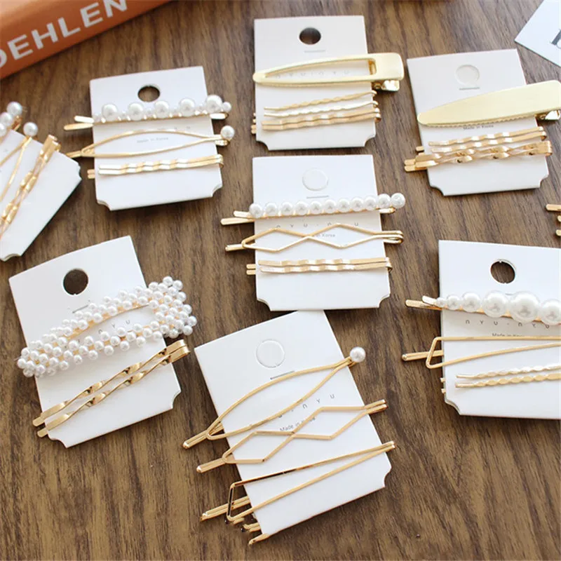 3 шт./компл. жемчужные металлические женские заколки для волос заколка шпилька