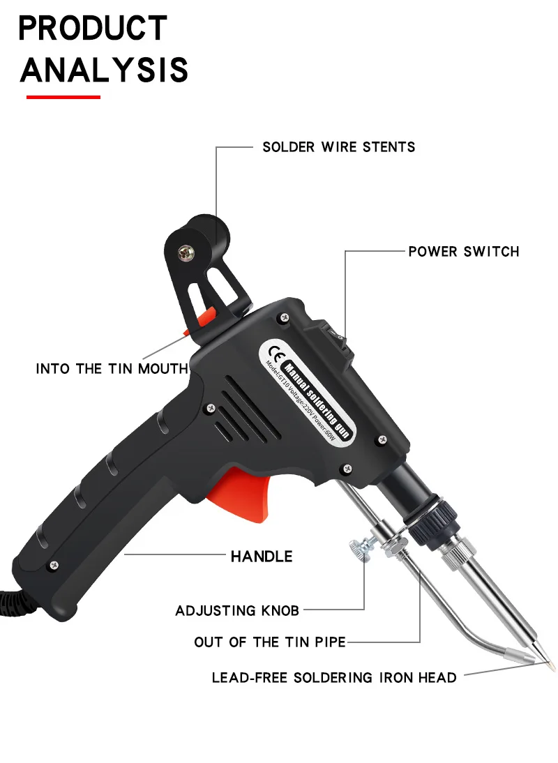 

Доставка оловянных пистолетов через границу, ручные автоматические паяльные пистолеты, Электрический паяльник, паяльные инструменты, Горя...