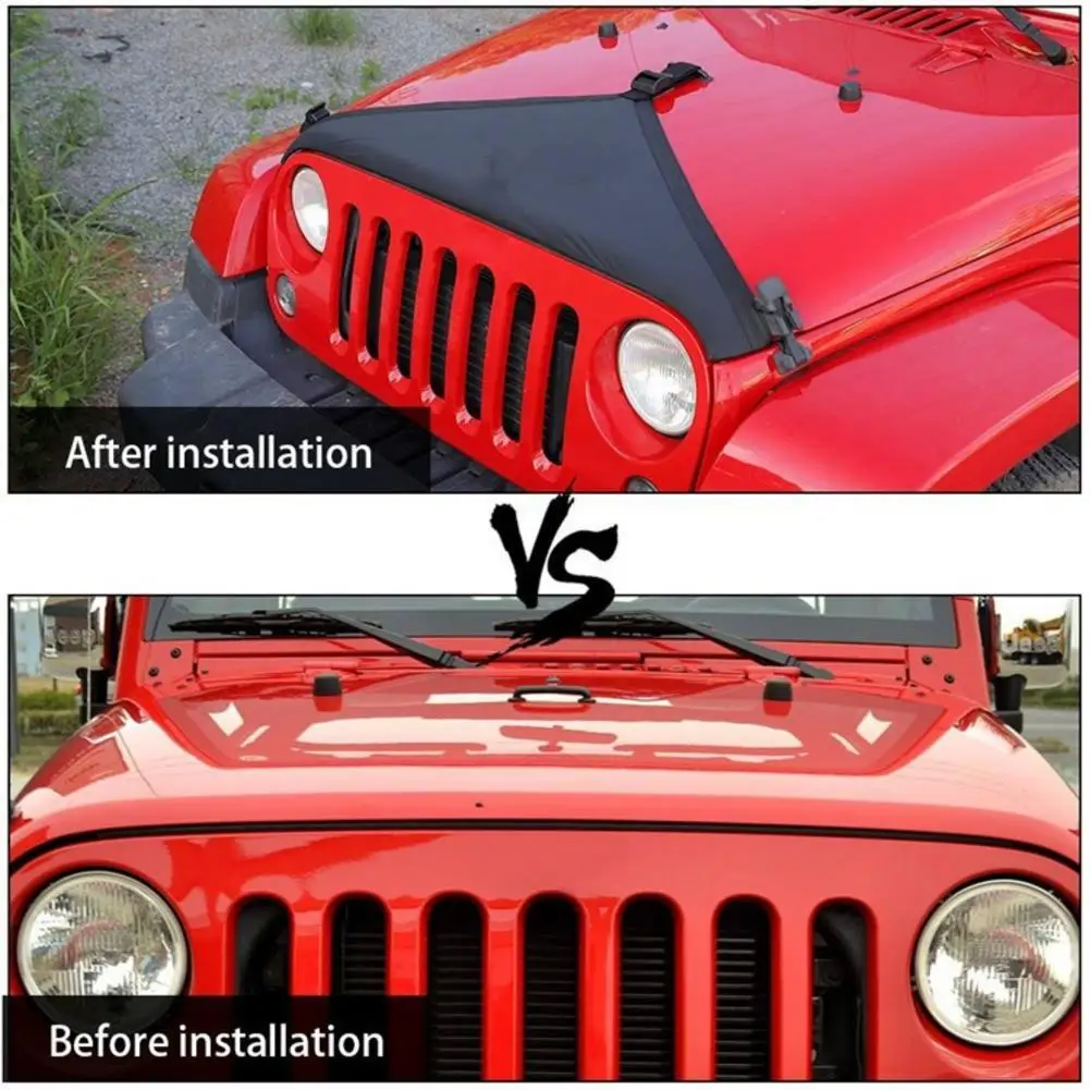 1 шт. холщовая вытяжка двигателя для Jeep Wrangler JK 2 двери и неограниченное 4 двери двигателя внешняя крышка протектор автомобильные аксессуары